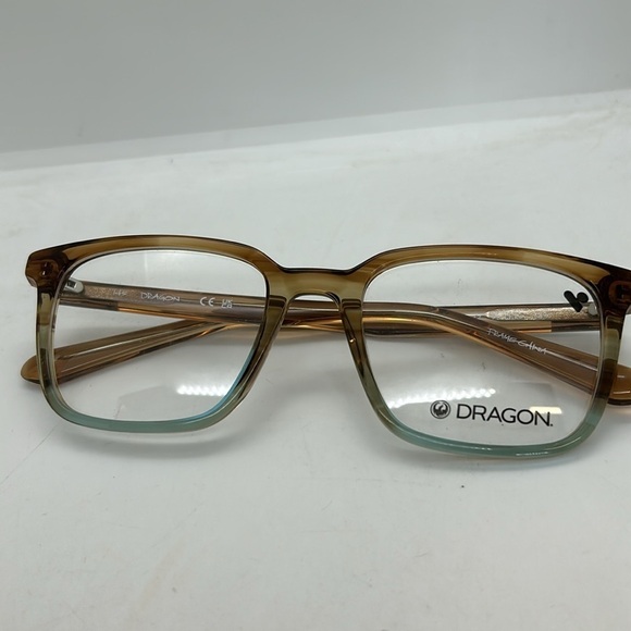 DRAGON DR2034 232 Unisex Eyeglasses Frames RX-able Light Brown NWT main image 4
